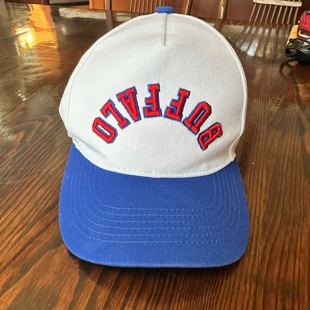 BUFFALO - Upside Down Blue & White Two-Tone hat used